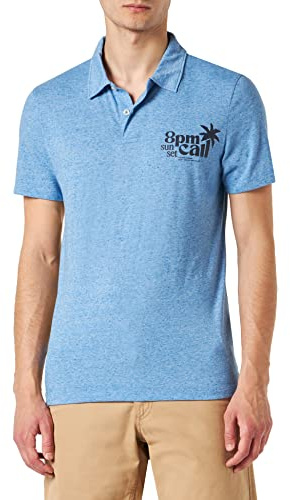 s.Oliver Herren Poloshirt Kurzarm, Blau, L