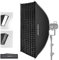 NEEWER 60x90cm Softbox Rettangolare a Ripiegamento Rapido, con Diffusori/Griglia di Diffusione/Borsa, Compatibile con Aputure 120d Godox SL60w NEEWER RGB CB60 e Altre Luci con Attacco Bowens, SF6090Q