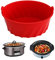 Silikon Einlagen für Crockpot Slow Cooker, Slow Cooker Divider Liner, Slow Cooker Einlagen, Silikon-Einlagen für Schongarer, Wiederverwendbare Slow Cooker Trennwände (Rot)