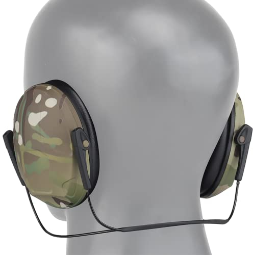SIANKO Taktische Headset Gehörschutz Rauschunterdrückung Ohrenschützer Schallunterdrückung Kopfhörer, Für Schießen Airsoft Jagd Paintball Arbeiten, Hinten Hängen/Kopf-montiert (B-Multicam)