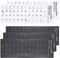 5 Stück Tastaturaufkleber Deutsch, Deutsche Ersatz Aufkleber mit Weißen Buchstaben, für Standard Tastatur, Laptop Tastatur, Tastatur, 3 Schwarz 2 Weiß