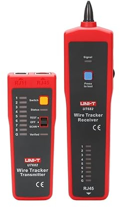 UNI-T Uni-trend Cable and network tester UT682 UT682D Wire Tracker Toner Probe Telephone Line Network Cable Ethernet LAN Tester Calibration Detector Line Finder(UT682)