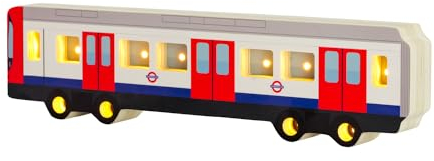 London Underground S Stock Tube Train Table Lamp - Wooden Nightlight with LED Lights - TfL Official Licensed Product