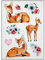 Bügelbilder Set für Textilien DIN A4 Kinder Mädchen Jungen Dino Einhorn Waldtiere groß klein Aufbügelbild zum aufbügeln verschiedene Designs Aufbügler Transferbilder (6 - Rehe)