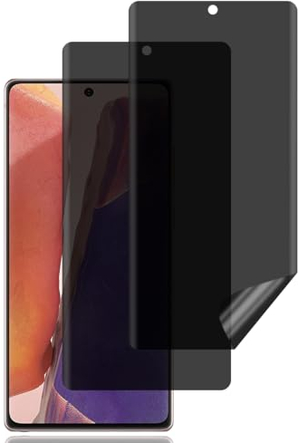Protection D'écran Anti-Espion pour Samsung Galaxy Note 20 [2 Pièces], Privacy Film TPU Flexible, Compatible ID d'Empreinte Digitale, Sans Bulles,Privacy Protection Protecteur Écran pour Galaxy Note20