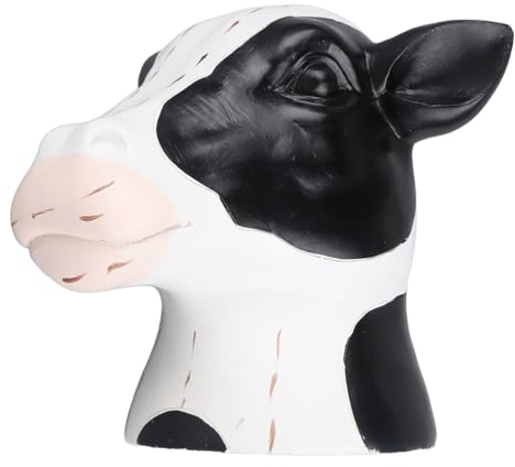 HERCHR Schwarz-weißer Kuh-Brillenhalter, Niedlicher Sonnenbrillen-Ausstellungsständer, Tierförmiger Harz-Brillenhalter Für Heimdekoration