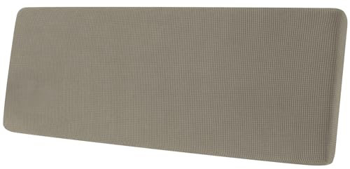 Sofa Sitzkissenbezug, Sofa Sitzkissenbezug Stretch, Elastischer Kissenbezüge, Husse Überzug Bezug Für Sofa Sitzkissen, rutschfest Stoff Tartan (Taupe,Großer 4-Sitzer)