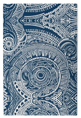Blaues polynesisches Maori Tribal Muster 1000 Holzpuzzles in Kunststoffboxen (vertikale Version), die interessante Puzzles für alle Altersgruppen sind