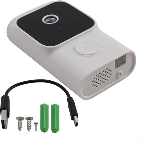 CNANRNANC Campanello video WiFi per Tuya Comunicazione controllata bidirezionale High Definition Doorbell Camera(White)