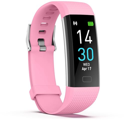 aichiw Activity Tracker with Heart Rate Monitor, Blood Pressure & Oxygen Monitor, Step Counter Pedometer, Slim Fitness Watch, Sleep & Sports Monitoring Device, Compatible with Android & IOS