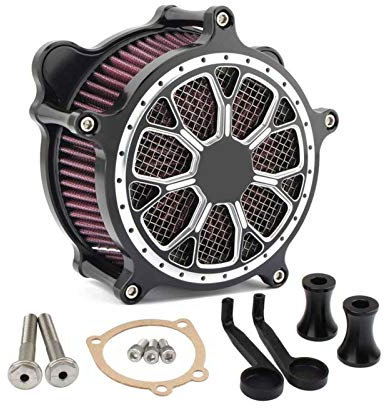 Pexorine Kits de Nettoyage d'admission de Filtre à air CNC for Moto, for Harley, Dyna FXR 1993-2017 Touring Road King Electra Glide Street Glide Softail Filtre d'admission Moto(Rot)