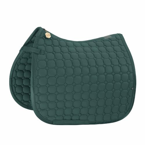 Eskadron Heritage Cotton Schabracke Almond/Black/True Blue/Vintage Green, Größe:Pony Dressur (PD), Farbe:Vintage Green