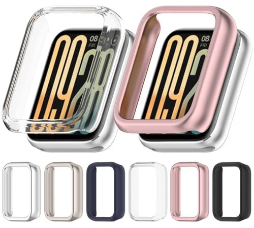 Zohmuly 6 Pezzi Cover Compatibile con Xiaomi Smart Band 9 Pro, Cassa Dell'Orologio dal Design cavo per PC, Resistente Agli Urti, Custodia per Xiaomi Mi Band 9Pro Smartwatch