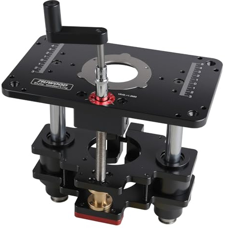 MUWOOD Router Lift, Precision Router Table Lift System, Durable Router Table Insert Plate, Router Lifts for Woodworking 65mm