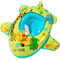 Flotteur de piscine gonflable pour bébé avec siège en forme d'avion avec volant, accessoires de bain pour enfants, garçons et filles de 1 à 5 ans (jaune)