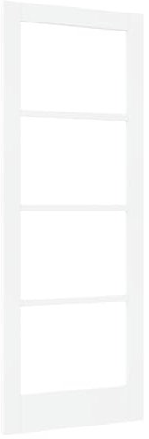 vidaXL porta interna con vetro ORKDAL bianca 78x202x4 cm