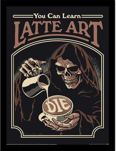 Pyramid International Steven Rhodes (Latte Art) Collector Print - Collector Print Poster (gerahmt) - Wandkunst für Fans - Offizielles Merchandise - Einheitsgröße