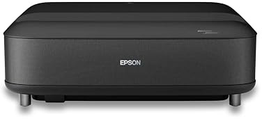 Epson Lifestudio Grand EH-LS670B Noir métallisé, Projecteur Laser Intelligent à ultracourte focale, 4K Pro UHD, Sound by Bose, Google TV, Taille d’Image Jusqu’à 120 Pouces, Garantie de Cinq Ans*