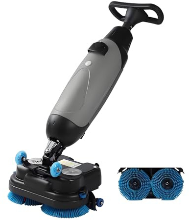 LMYYDES Lavasciuga Pavimenti elettrica Senza Fili, lavasciuga Pavimenti Industriale 36V 10,5Ah, capacità Serbatoio 4L+6L, per Magazzino, Fabbrica e supermercato 116x43x36cm Grey