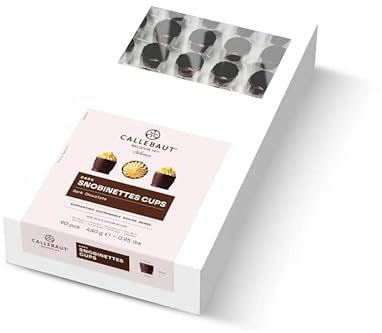 Callebaut Parkers Foodservice Lot de 90 snobinettes de chocolat noir 23 mm x 26 mm 430 g