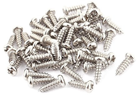 sourcing map 50 Pcs M2.6x8mm Stainless Steel Phillips Round Head Self Tapping Screws Bolts