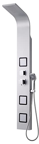 Kiamami Valentina - Colonne de douche avec fonction hydromassage couleur gris