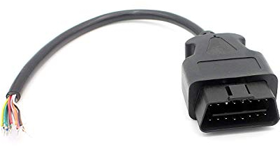 LoongGate OBD-II 16 Pin zu Ende offenen Stecker Draht - OBD2 Stecker 16 Pin Connector Runde Erweiterung Diagnosekabel - 0,3 Meter