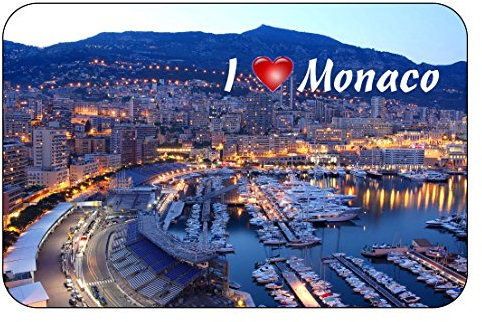 Cadora Magnetschild Kühlschrankmagnet I Love Monaco I