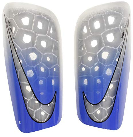 Nike Schienbeinschoner Mercurial Lite Fußball-Schienbeinschoner, Metallic Silver/Metallic Silve, M, SP2120