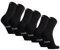 DANISH ENDURANCE Performance Crew Socken, Schwarz - 3 Paare, Gr.- EU 39-42