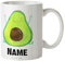 Mr. & Mrs. Panda Personalisierte Tasse Avocado Glücklich - Personalisierte Geschenke, Namenstasse, Frucht, Namen, Wunschname, Vegan, Chaos, Tasse mit