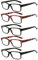 Eyekepper 5er-pack Federscharniere Vintage Brillen Damen Herren Inklusive StSchwarz und StSchildpatt