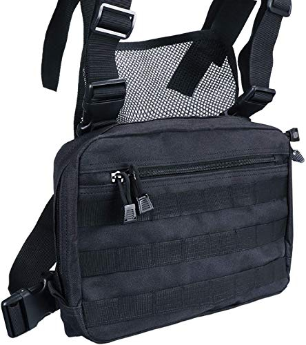 KEESIN Chest Rig Bag,Walkie Talkie Brusttasche Chest Rig Radio Harness Taschen Brustgurthalter Weste für Zwei-Wege-Radio Walkie Talkies