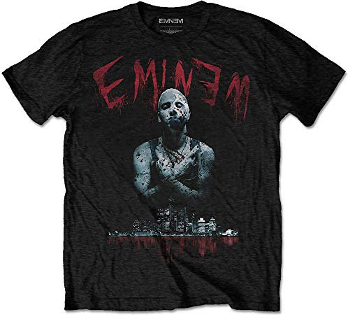 Rock Off Eminem Slim Shady Bloody Horror Ufficiale Uomo Maglietta Unisex (Medium)