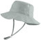 LACOFIA Kleinkind Baby Sonnenhut Kinder Jungen Sommer Mütze UPF 50+ Hut für Strand Schwimmen Schwimmbad Breiter Krempe/Schnell Trocknend Grau 6-24 Monate