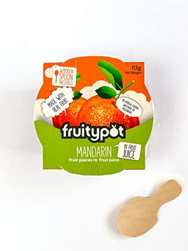 Fruitypot Mandarin in Fruit Juice, 18 x 113 g Pots