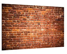 ALLboards Glas Magnettafel Ziegelwand Ziegelmauer Ziegelstein 90x60cm Glasbild Memoboard aus Glas Glastafel mit Ziegelwand-Motiv Magnetwand zum Beschriften Magnetische Tafel Wanddekoration Wandbild