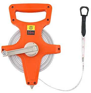 QWORK Ruban d'Arpenteur en fibre de Verre 50M /165 FT