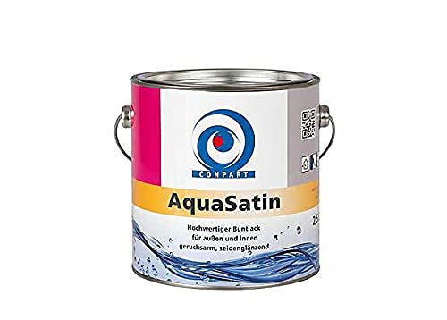 Conpart AquaSatin 8052 - Weiß- und Buntlacke - Für den Einsatz im Innen- und Außenbereich 2,5 Liter