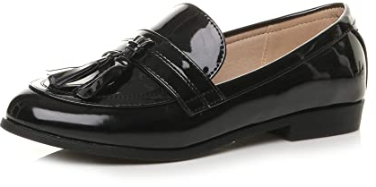 Damen Flacher Kleiner Absatz Quaste Chic Uralt Oxford-Schuhe Budapester Halbschuhe Loafer Größe Size