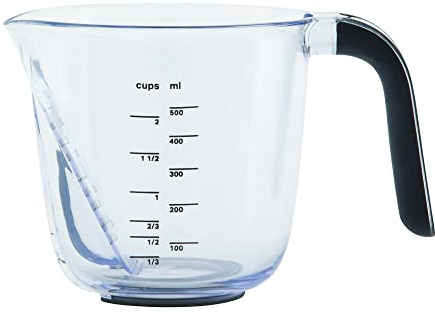 KitchenAid Universal Easy View Messbecher, abgewinkelt, mittelgroß, transparent mit schwarzem Griff