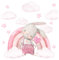 Little Deco Wandsticker rosa Regenbogen und Hase Wandtattoo für Kinderzimmer Baby Wandaufkleber Wanddeko DL826-2