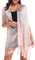 vimate Sommertücher und -wickel, hellrosa schimmernde Metallic-Tücher und Wraps für abendliche Partykleider (DE-Baby Pink)