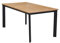 LC Garden »Unicamo« Esstisch matt schwarz/Teak 160x90cm Esstisch Gartentisch Terrassentisch