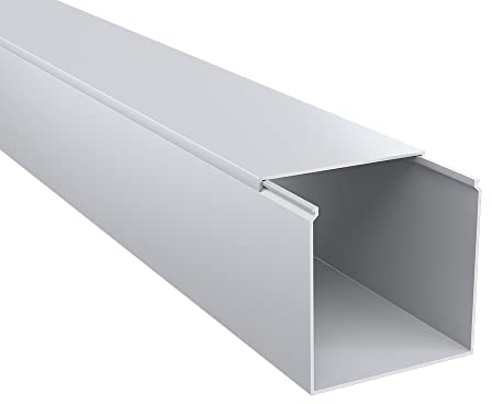 Kabelkanal aus hochwertigem PVC weiß Kabelleiste 2m - 1 Stück - 60x60mm