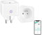 ANTELA Enchufe Inteligente WiFi (FR) 16 A, Monitorización de Energía,Tipo E, Smart Outlet, Compatible con Alexa/Google Home, Smart Life App Control, Planificador y Temporizador, Blanco,2pcs