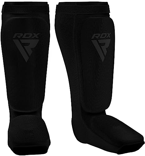 RDX Protège Tibias pour Kickboxing Muay Thai D’entraînement, MMA Jambe Tibia Protection, Approuvé par SATRA, Shin Instep Guard pour Boxe Taekwondo Martiaux Art Sparring BJJ Karate, Homme Femme