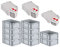 PROREGAL SuperSparSet 10x Eurobox NextGen Economy mit Scharnierdeckel & roten Verschlüssen | Griffe geschlossen | HxBxT 17x30x40cm | 16 Liter | Eurobehälter Transportbox Transportbehälter