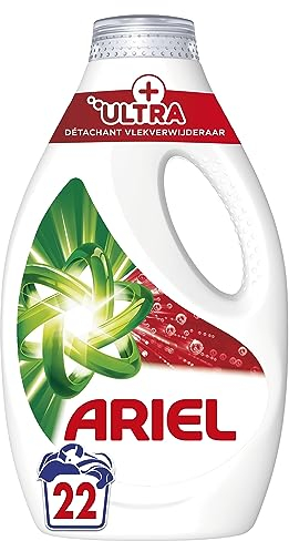 Ariel Lessive Liquide, 22 Lavages, +Ultra Détachant (5 X 990ml)