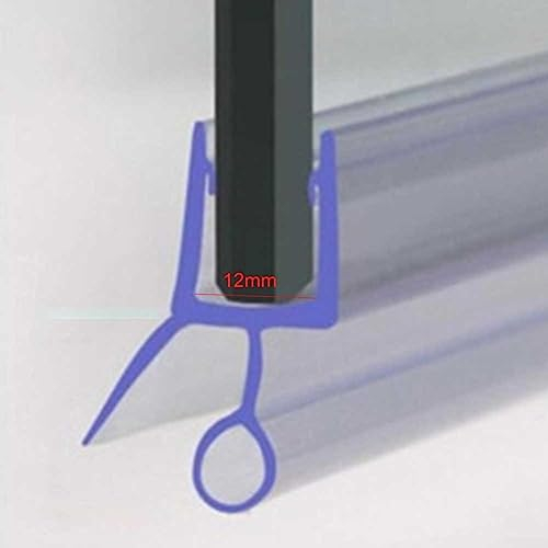 12mm Shower Door Seal, 2 Pack Shower Door Seal Strip for 6/8/10/12mm Glass,Clear Bath Shower Screen Door Seal Replacement